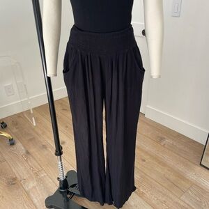 Elan Black Wide Leg cover up Pants